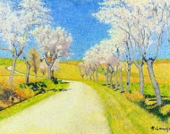 Achlle Lauge - Road with Flowering Almond Trees